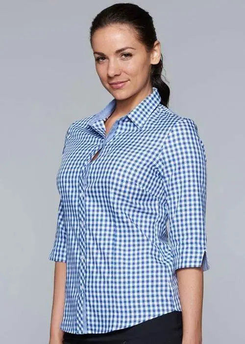 Aussie Pacific Ladies Brighton 3/4 Sleeve Shirt 2909T Metro Workwear.